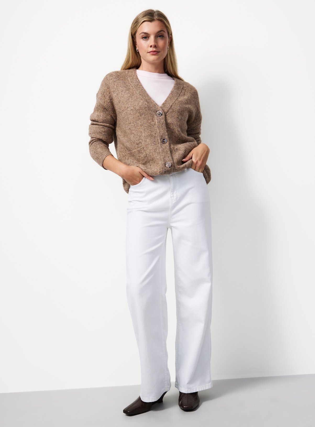 Brown Supersoft Boyfriend Cardigan S - Image 2 thumbnail