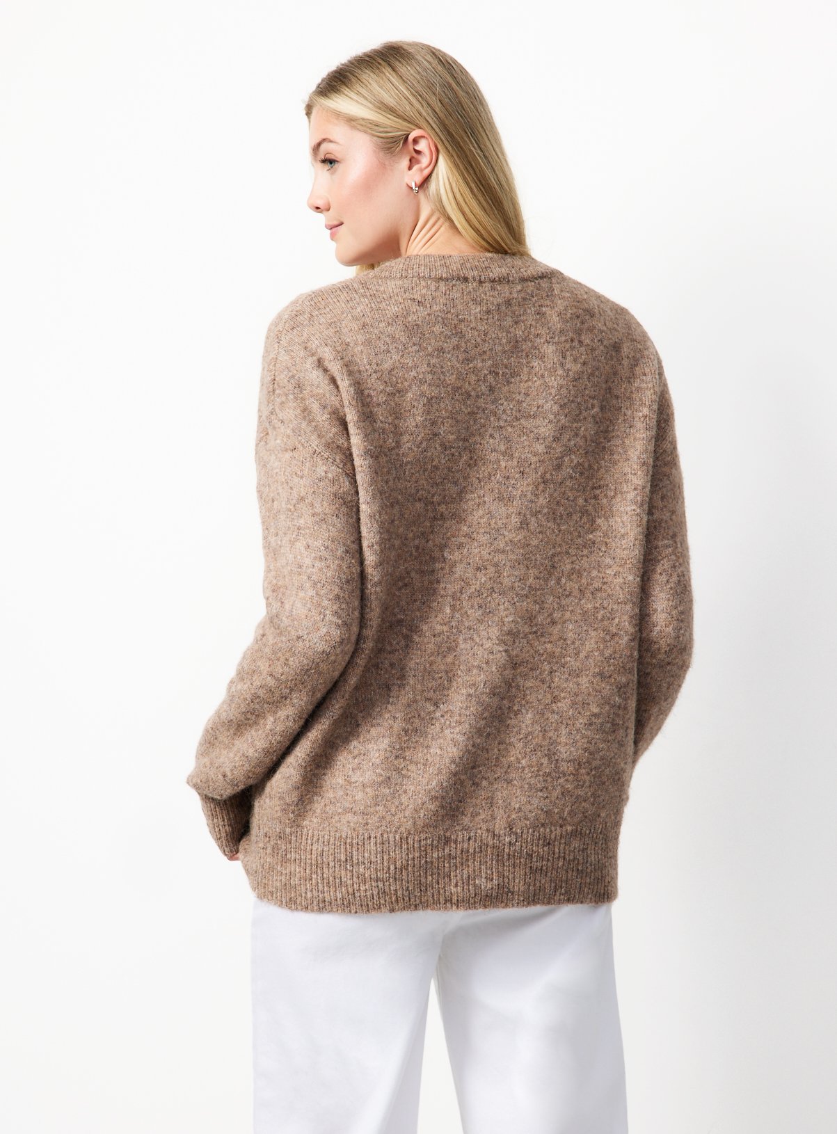 Brown Supersoft Boyfriend Cardigan S - Image 4 thumbnail
