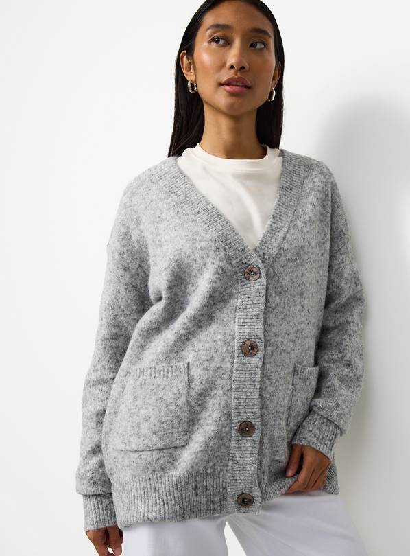 Grey Boyfriend Cardigan XL