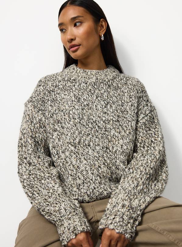 Mono Popcorn Knit Jumper XS