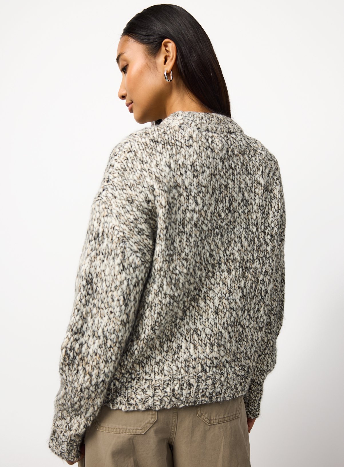 Mono Popcorn Knit Jumper XL - Image 4 thumbnail