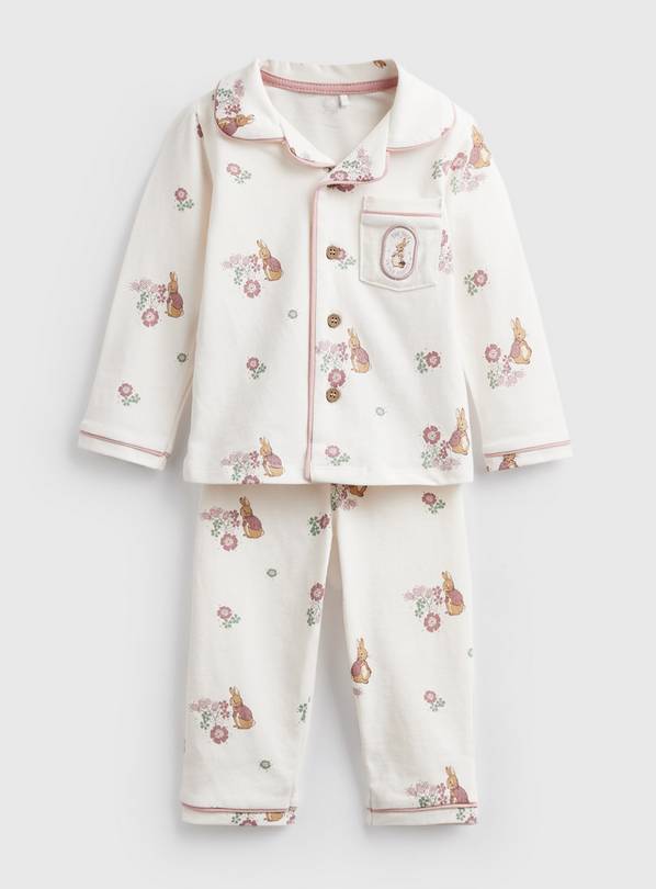Cream Peter Rabbit Print Traditional Pyjamas Up to 1 mth