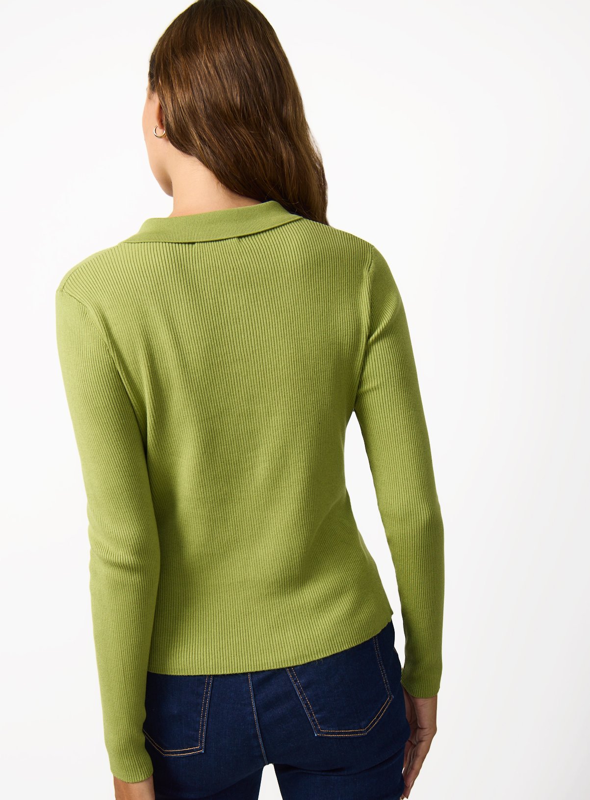 Green Ribbed Button Through Cardigan 24 - Image 4 thumbnail