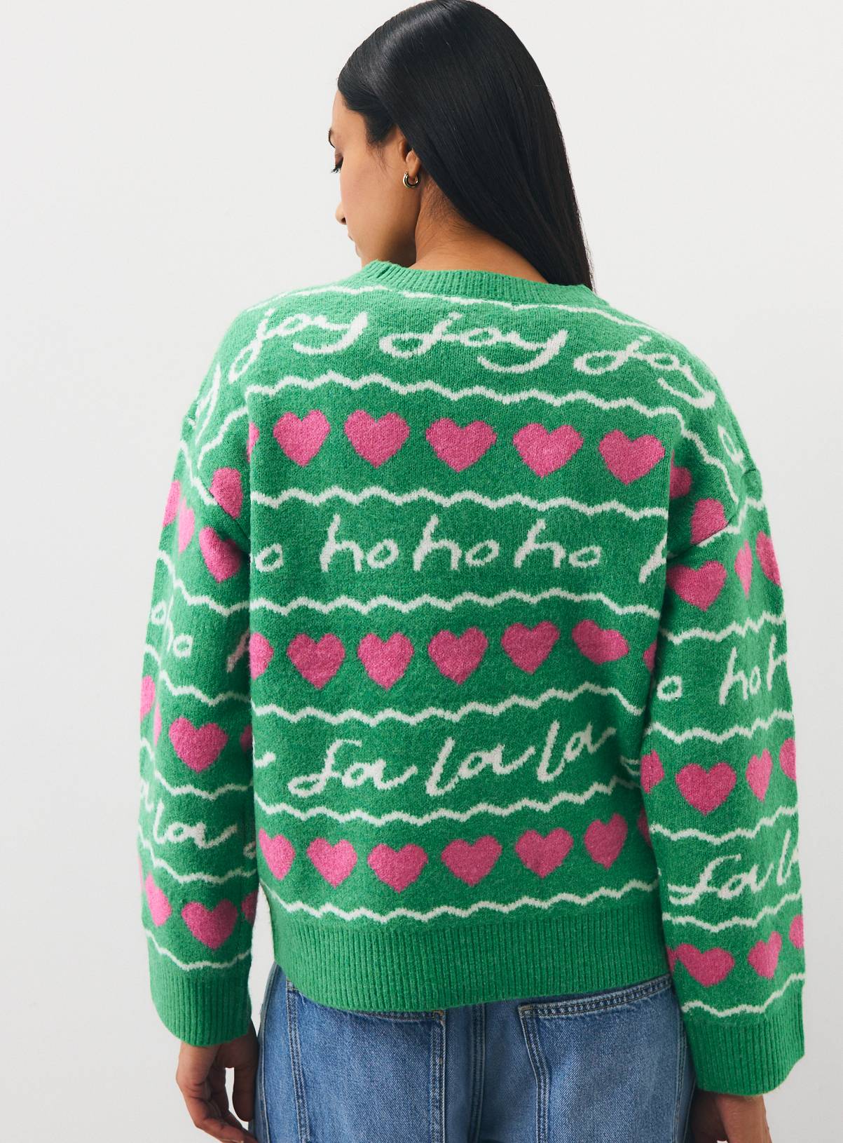 Family Matching Christmas Wrapping Paper Jumper L - Image 4