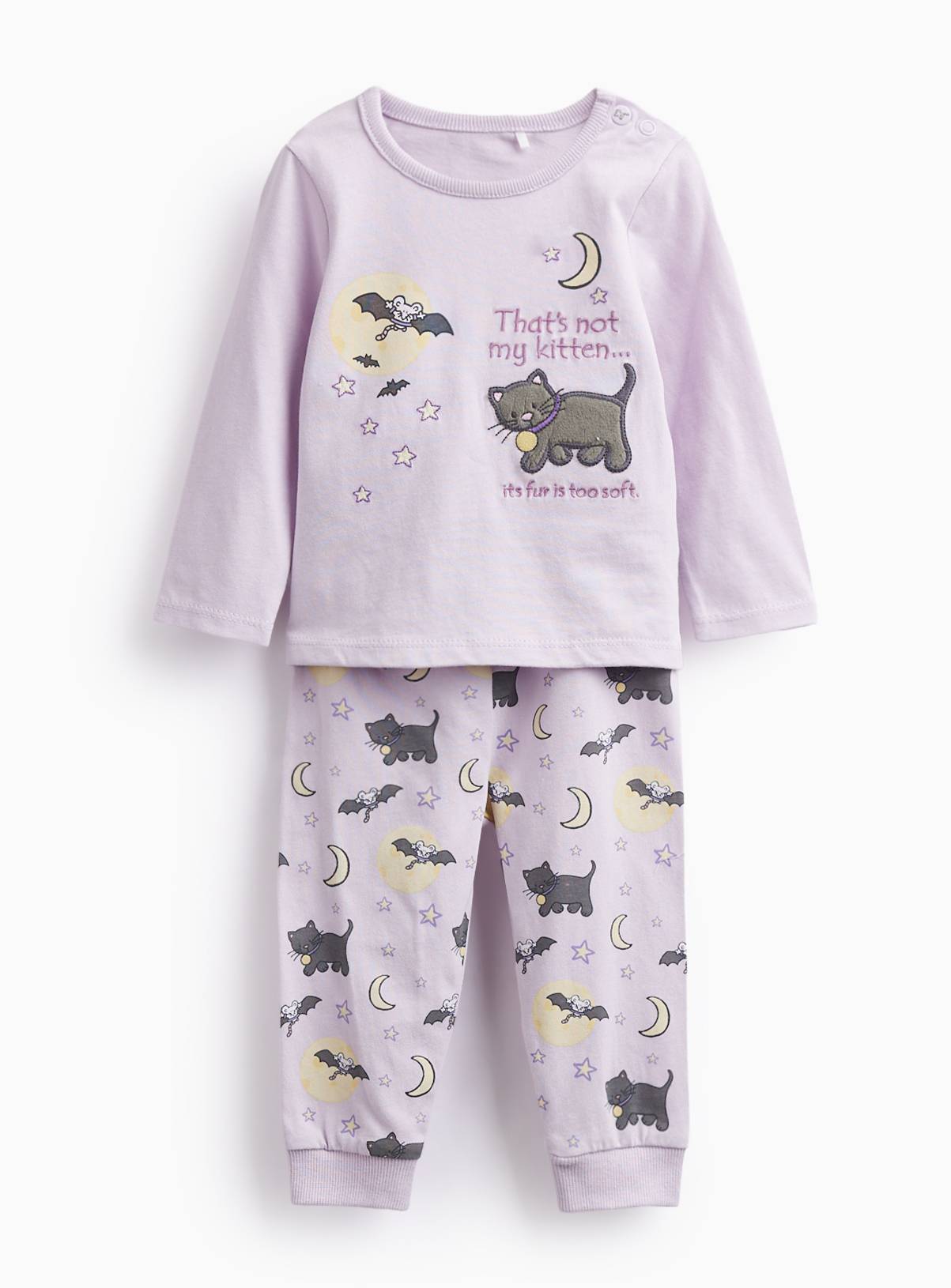 Halloween That's Not My... Kitten Cotton Lilac Pyjama Set 3-6 months - Image 1