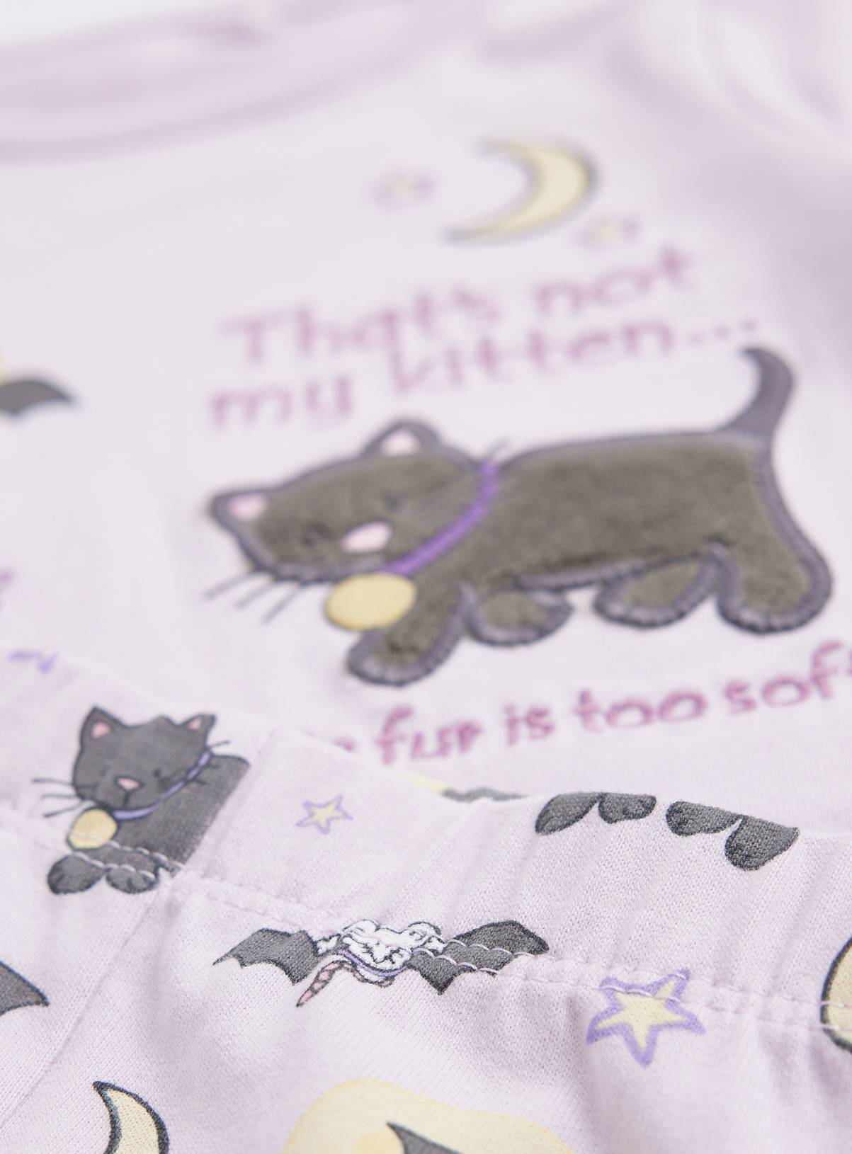 Halloween That's Not My... Kitten Cotton Lilac Pyjama Set 3-6 months - Image 2