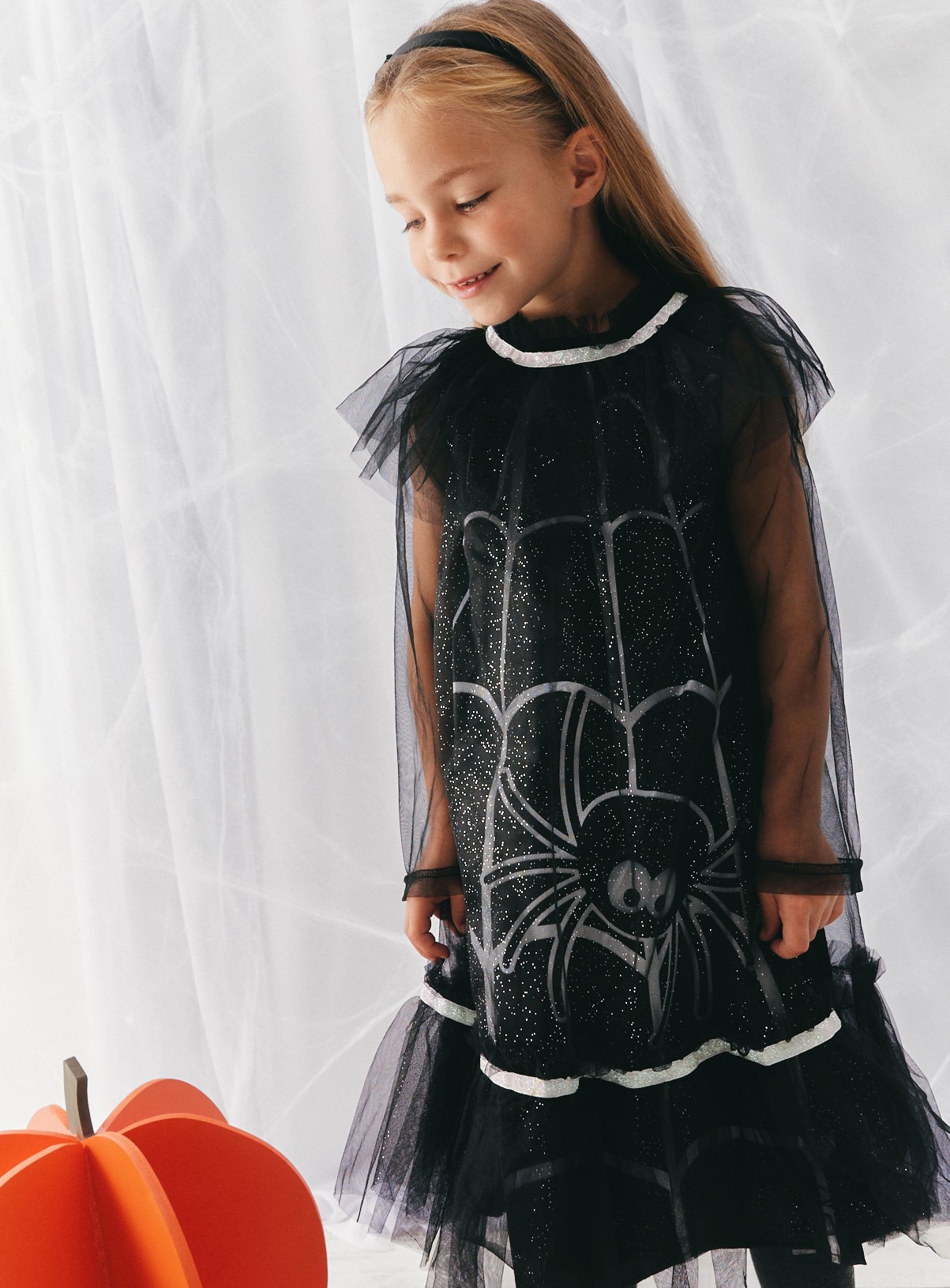 Monochrome Spider Fancy Dress Costume 2-3 years - Image 1 thumbnail