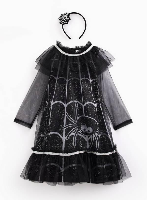 Monochrome Spider Fancy Dress Costume 1-2 years