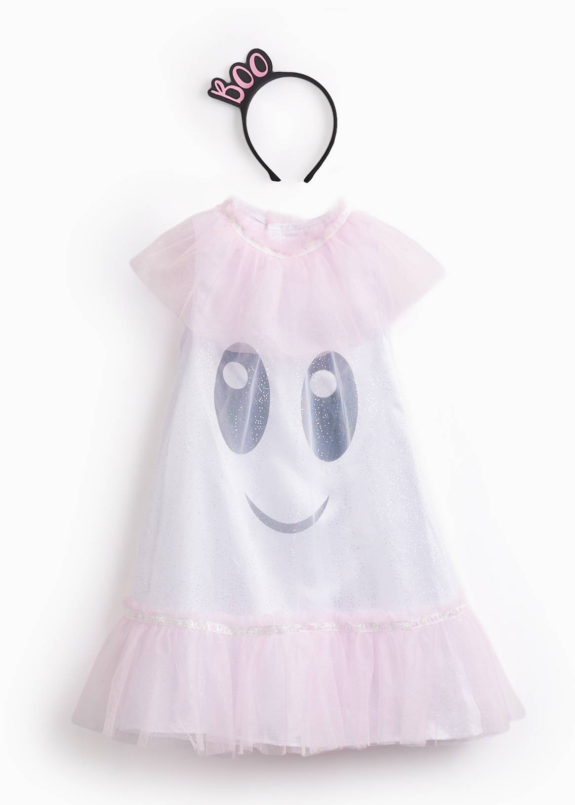 White Tulle Ghost Sleeveless Fancy Dress Costume 9-12 months - Image 3