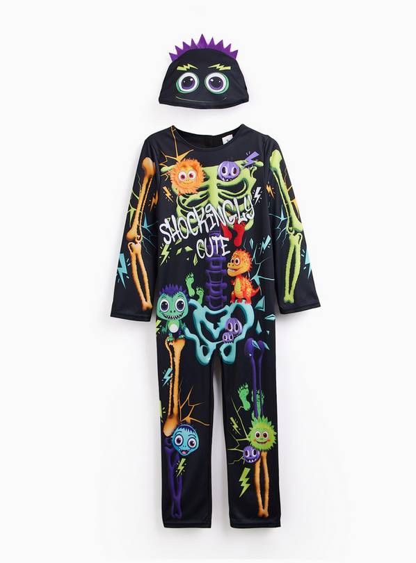 Shockingly Cute Skeleton Fancy Dress Costume 1-2 years