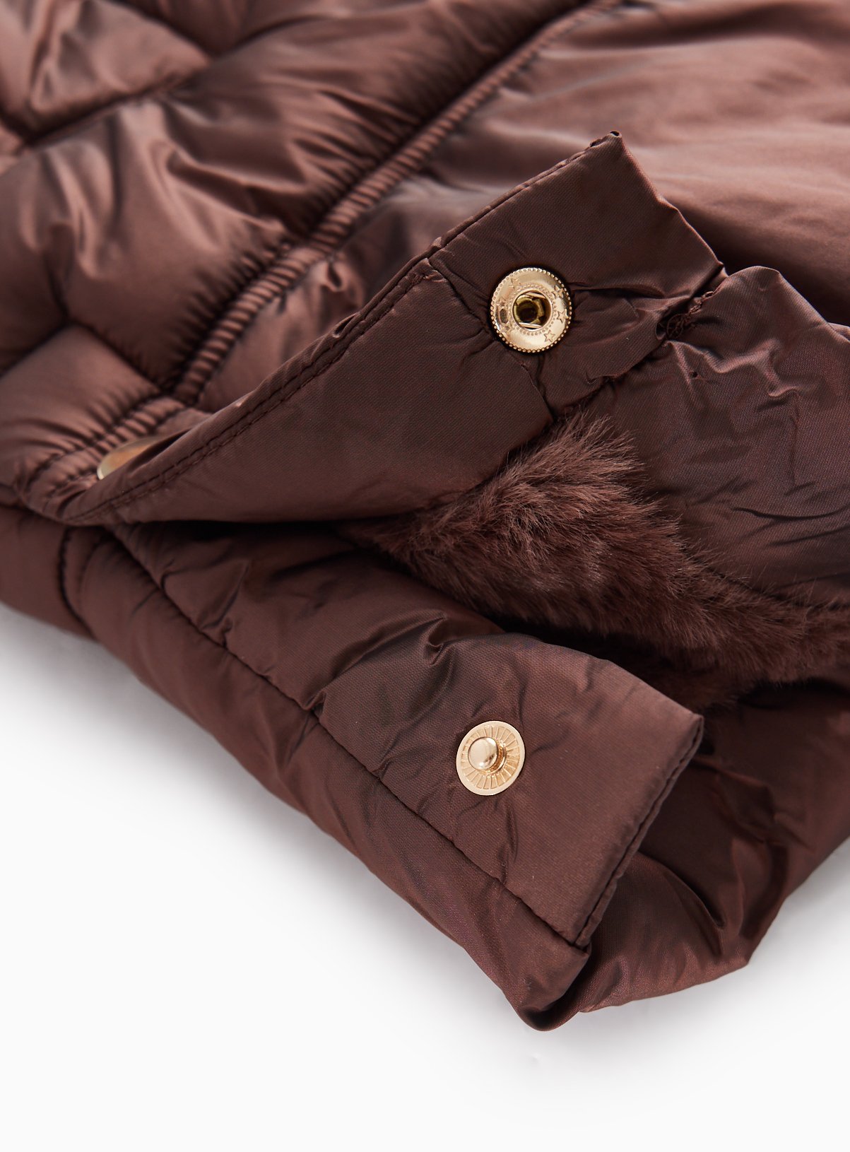 Brown Fur Hood Puffer Coat 9-10 years - Image 3 thumbnail