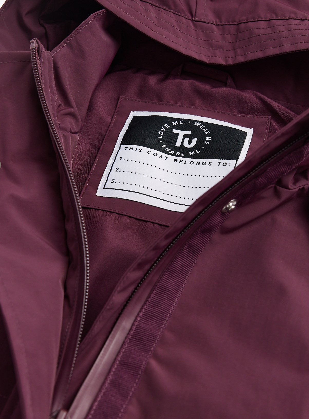 Burgundy Mac with Poppers 13-14 years - Image 2 thumbnail