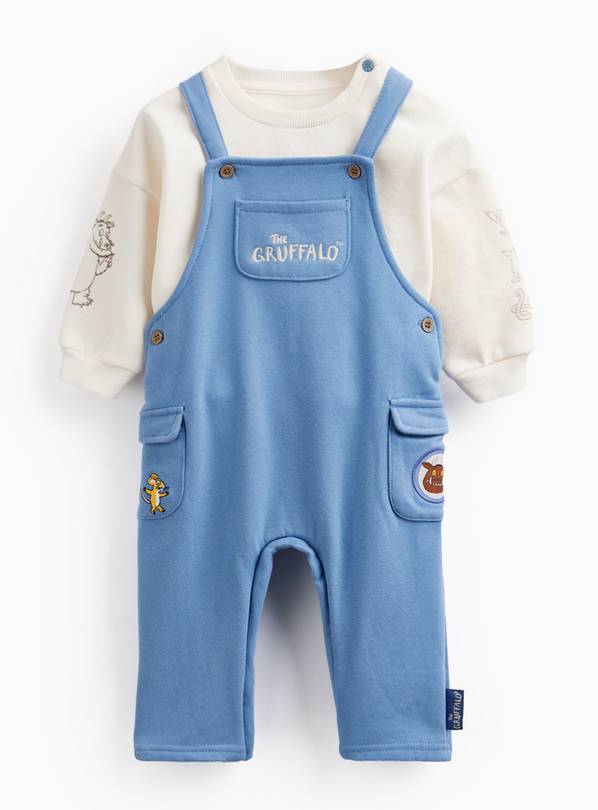 Blue Gruffalo Print Dungarees & Sweatshirt Set 18-24 months