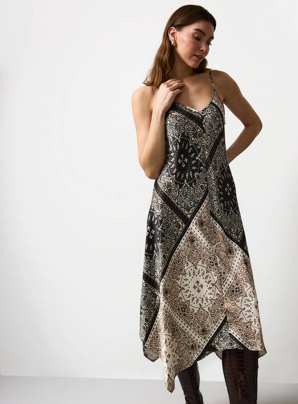 Mono Scarf Print Cami Dress 18