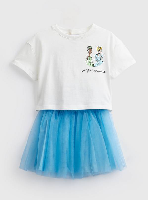 White Disney Princess Graphic T-Shirt & Tutu Set 4-5 years