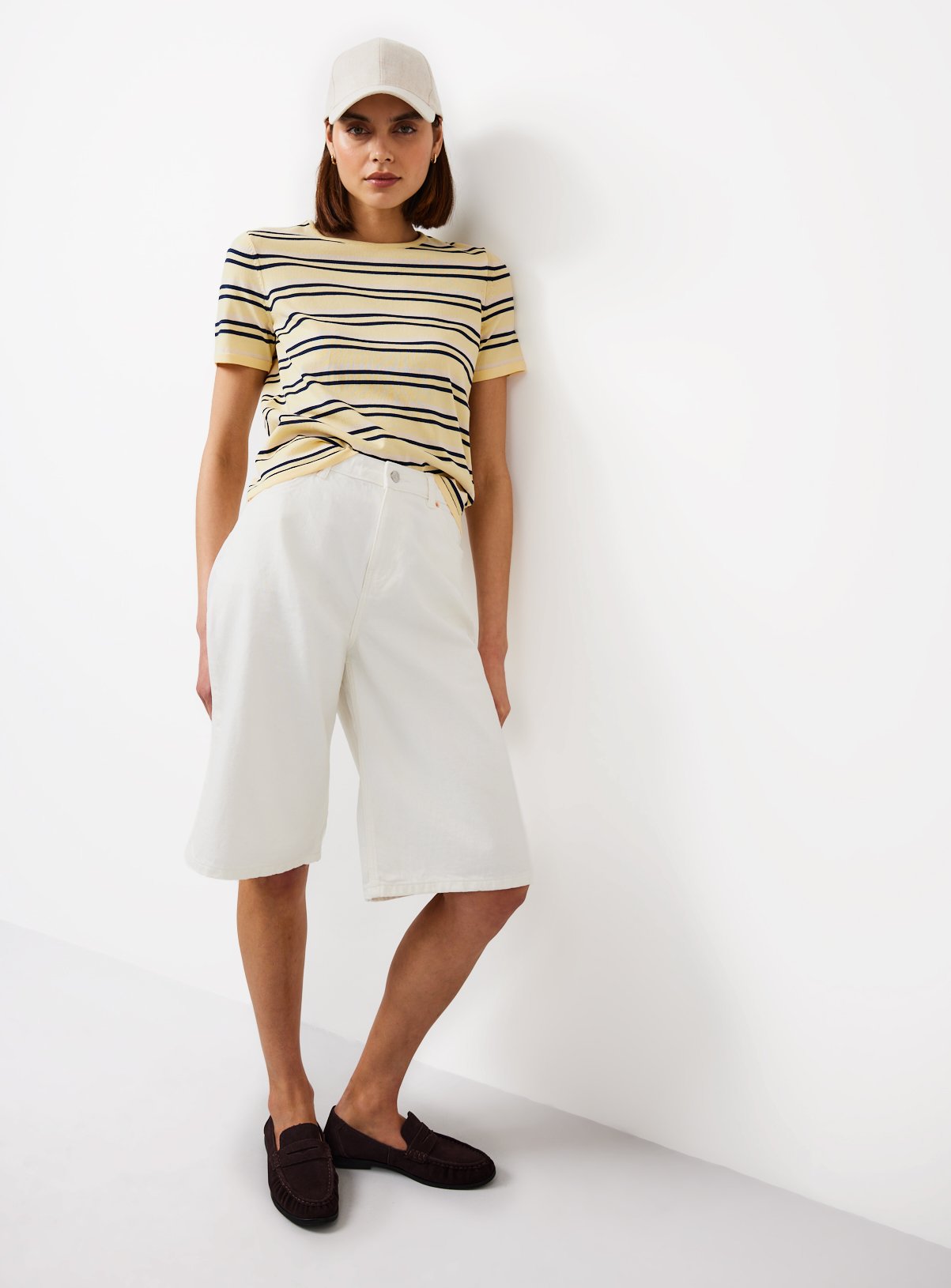 Yellow Stripe Knitted T-Shirt S - Image 2 thumbnail