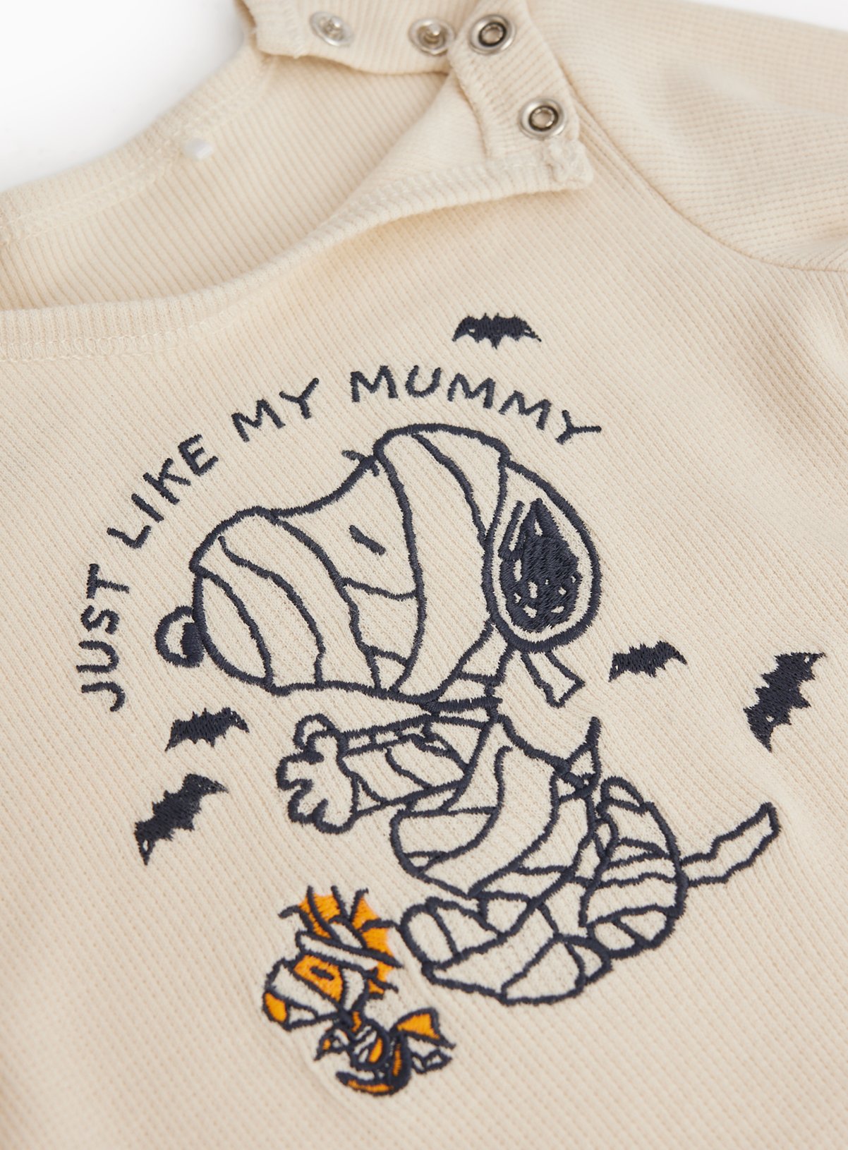 Cream Halloween Snoopy Print Bodysuit & Leggings Set 9-12 months - Image 2 thumbnail
