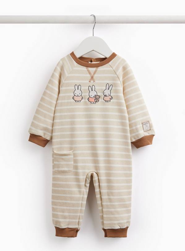 Beige Stripe Miffy Print Romper 3-6 months