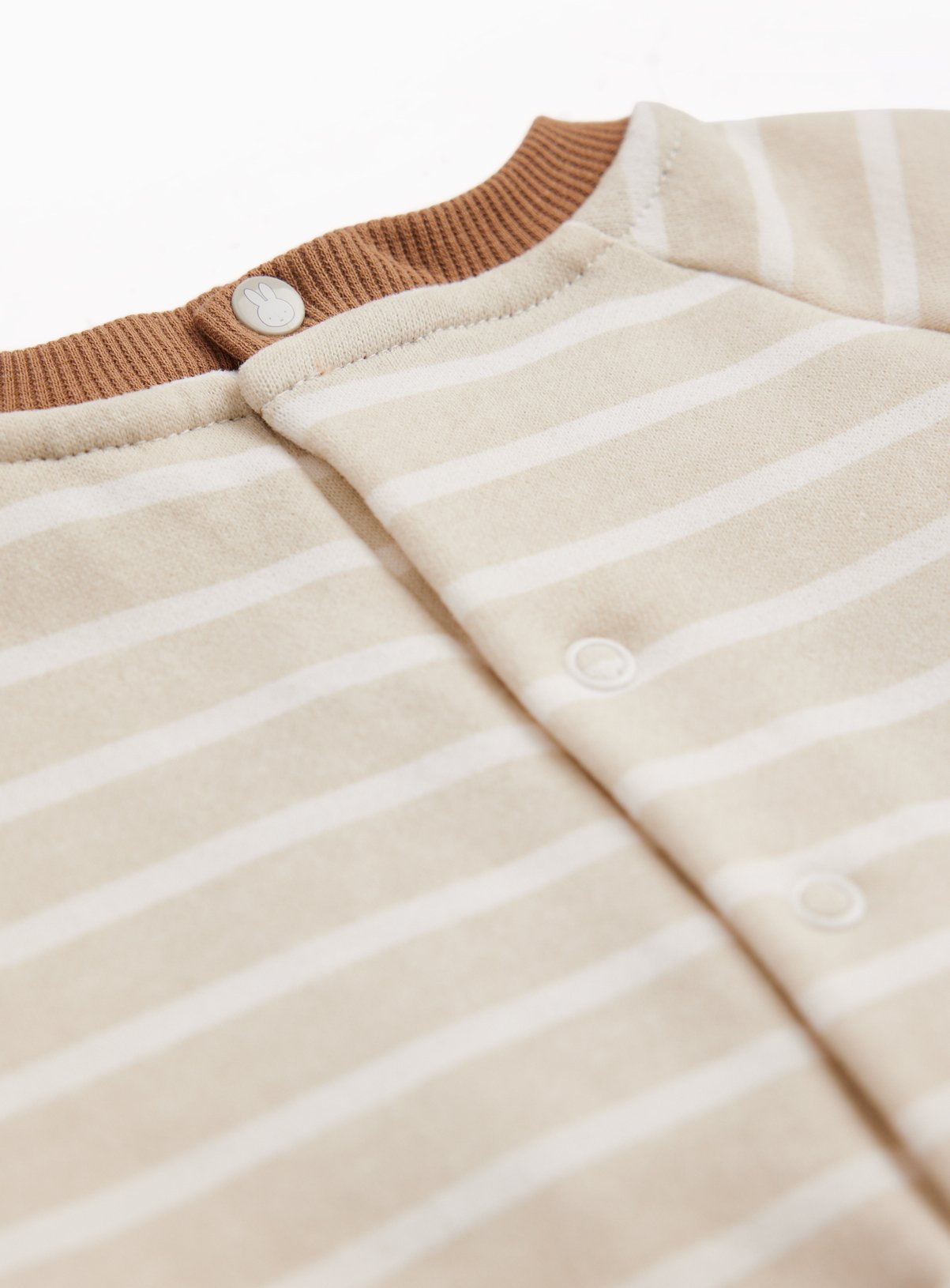Beige Stripe Miffy Print Romper 9-12 months - Image 2 thumbnail