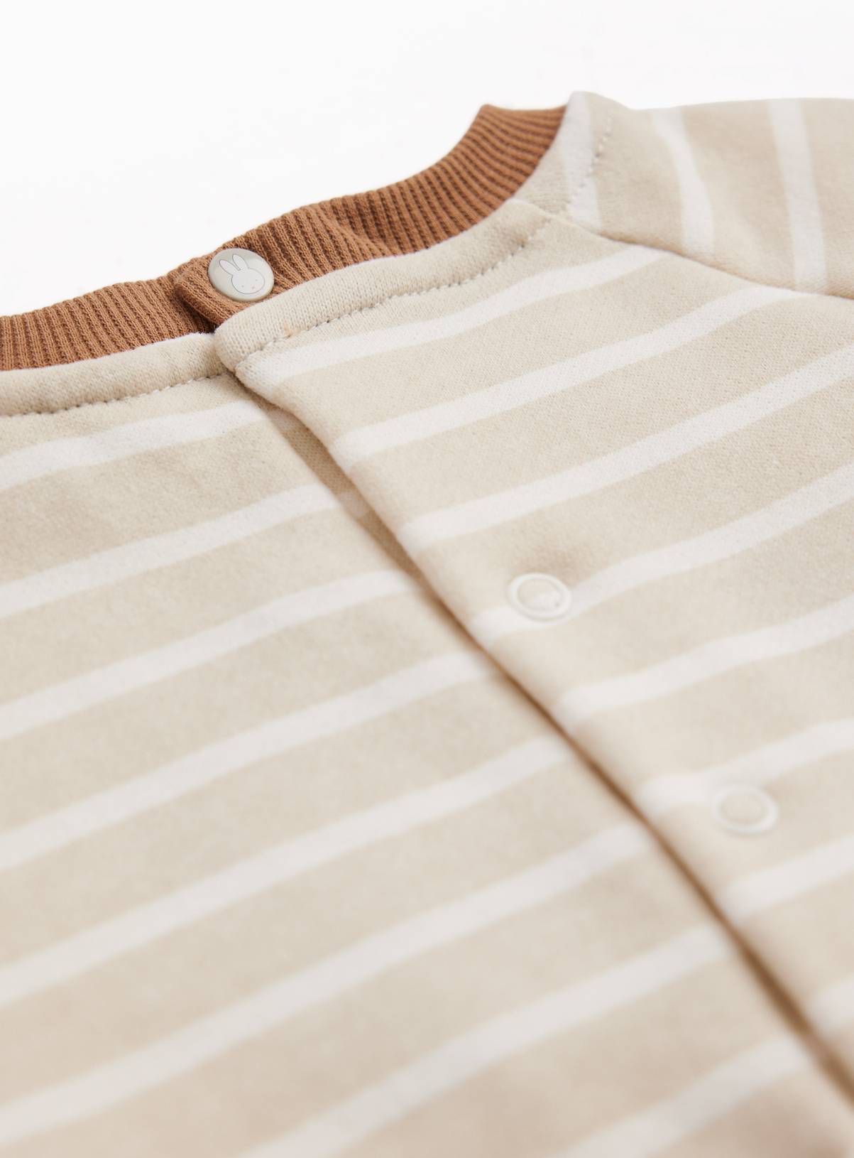 Beige Stripe Miffy Print Romper 9-12 months - Image 2
