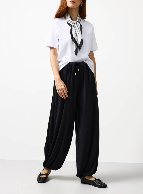 Black Balloon Fit Jersey Trousers 10