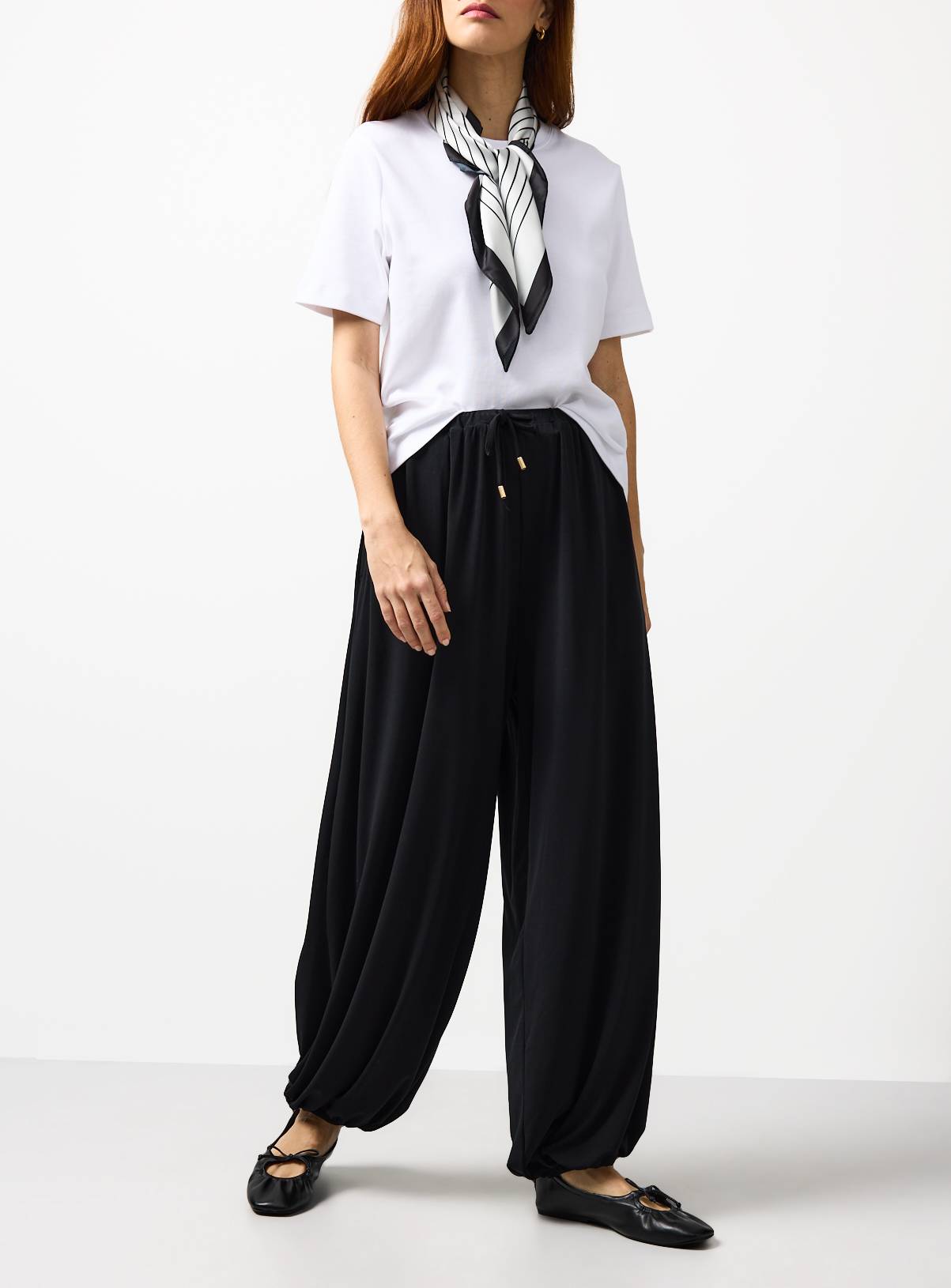 Black Balloon Fit Jersey Trousers 10 - Image 1