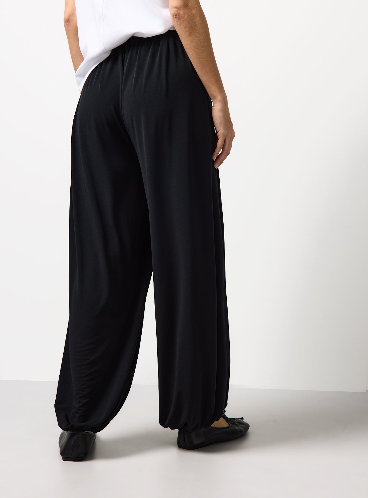 Black Balloon Fit Jersey Trousers 10 - Image 4 thumbnail