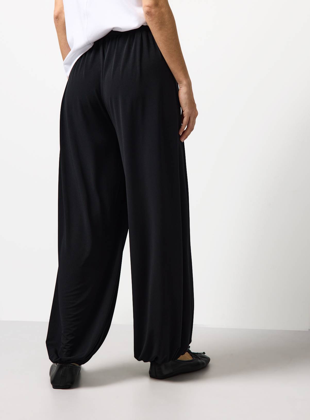 Black Balloon Fit Jersey Trousers 10 - Image 4