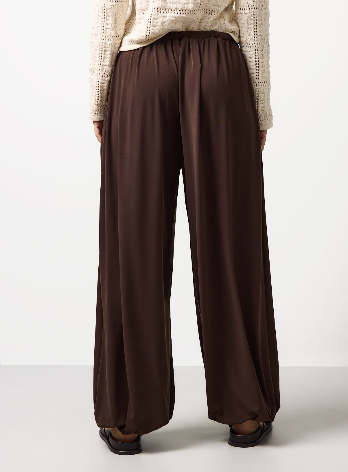 Brown Balloon Fit Jersey Trousers 22 - Image 4 thumbnail