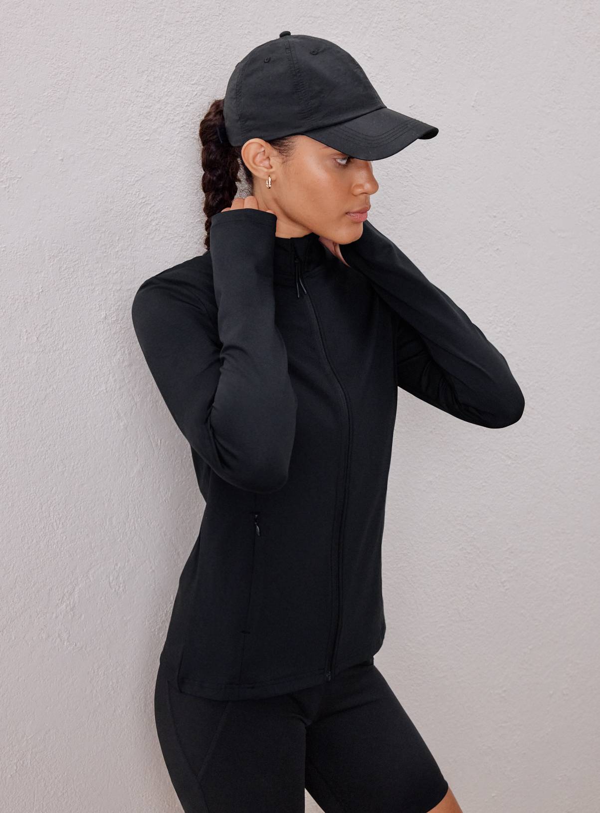 REAKTIV Black Funnel Neck Zip Through Jacket S - Image 1