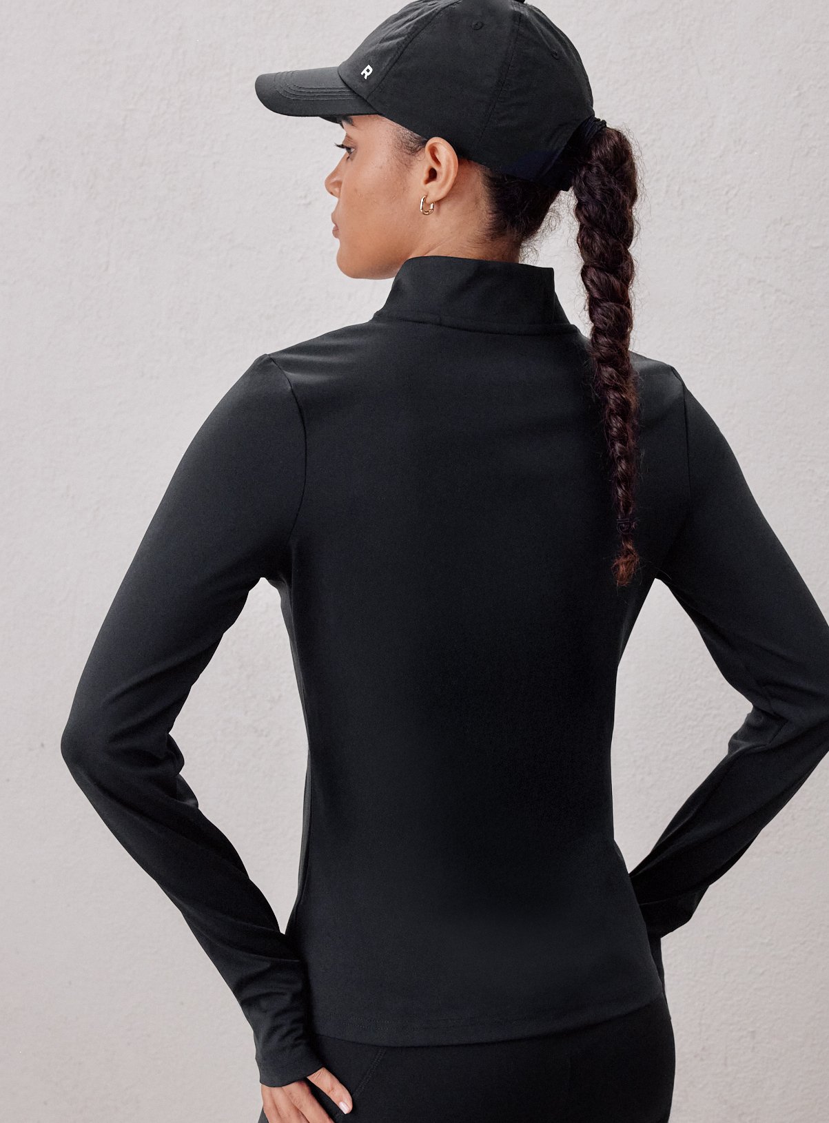 REAKTIV Black Funnel Neck Zip Through Jacket S - Image 6 thumbnail