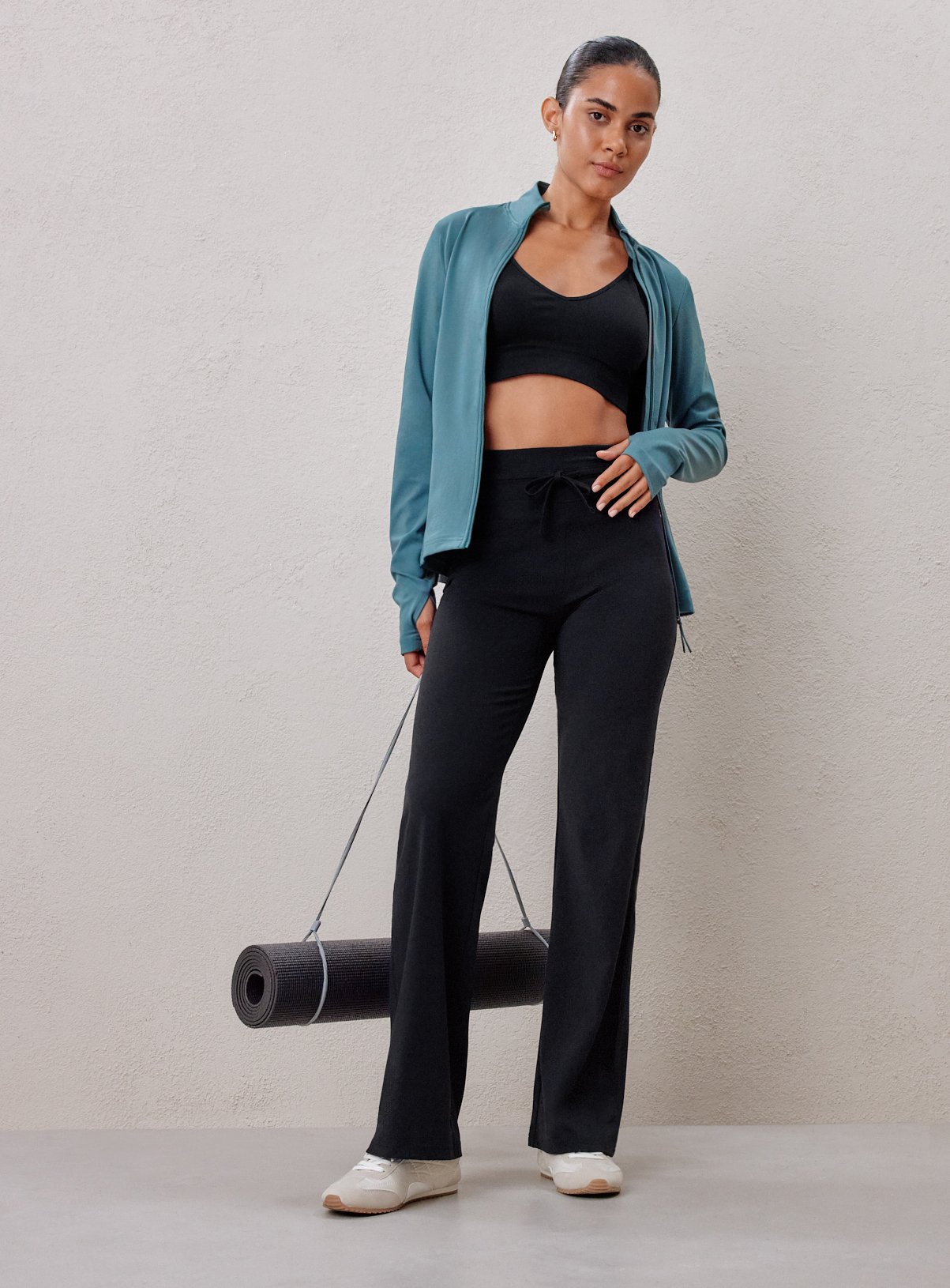 REAKTIV Black Wide Leg Yoga Tie Front Legging XL - Image 2 thumbnail
