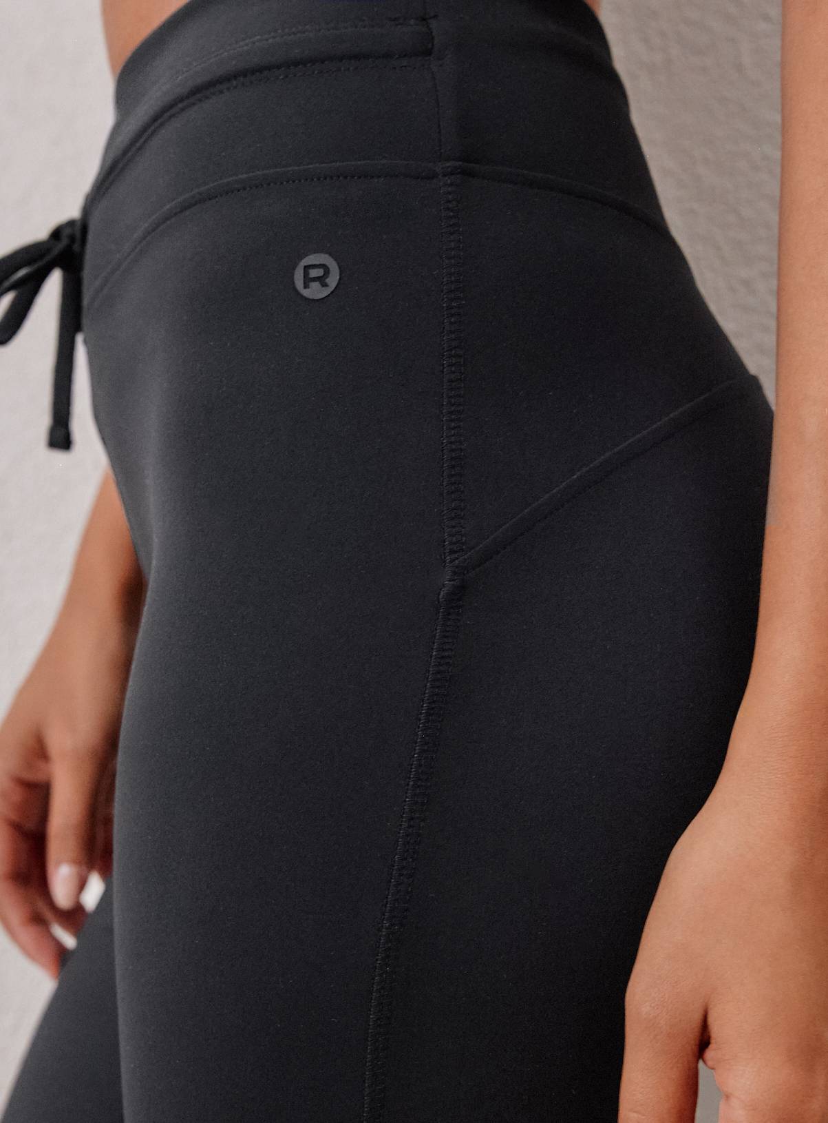 REAKTIV Black Wide Leg Yoga Tie Front Legging XL - Image 3