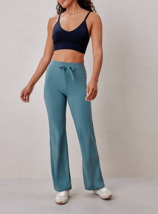 REAKTIV Green Wide Leg Yoga Tie Front Legging M