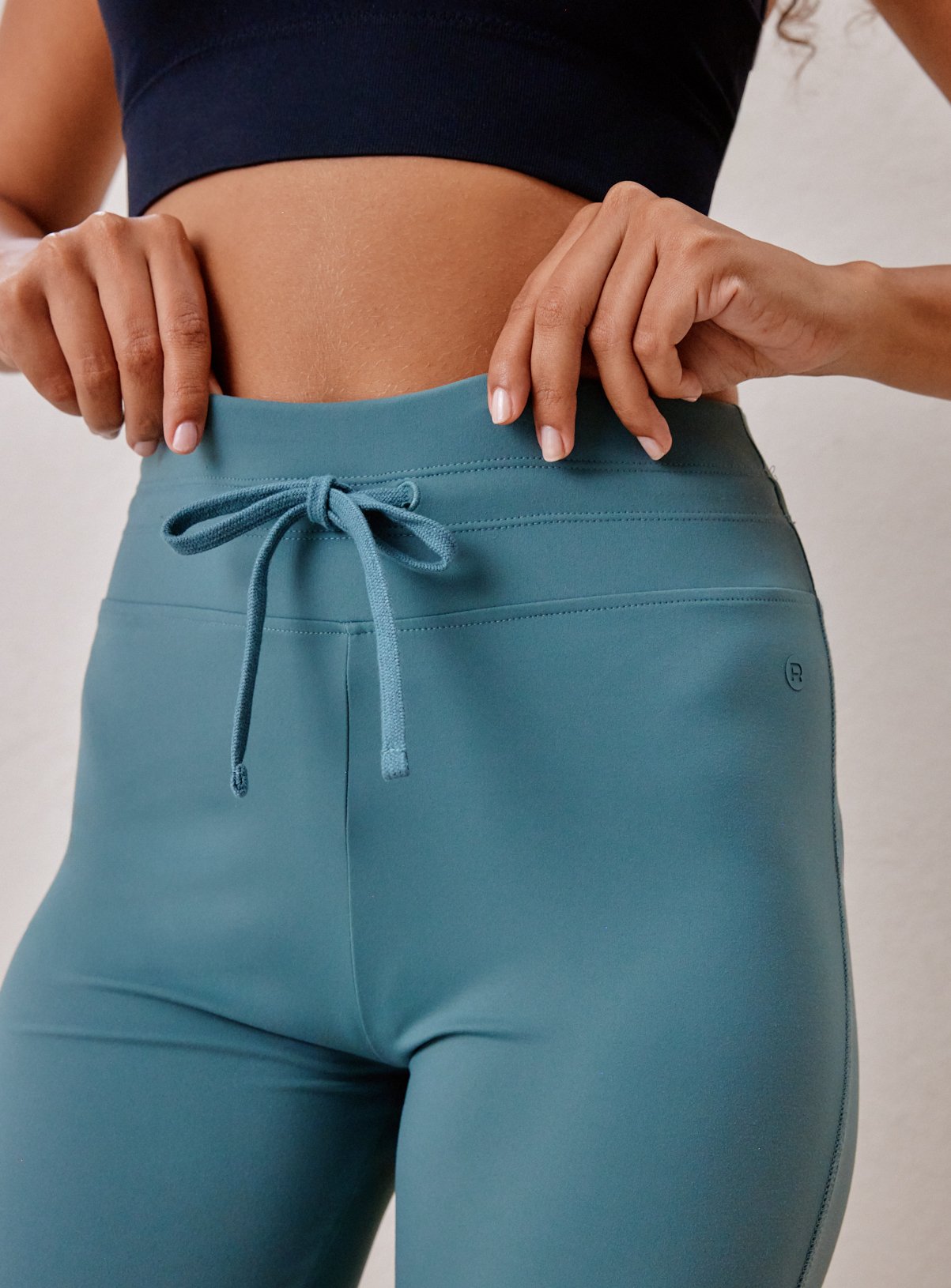 REAKTIV Green Wide Leg Yoga Tie Front Legging S - Image 3 thumbnail