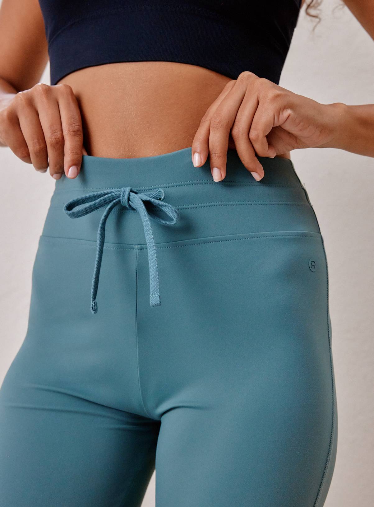 REAKTIV Green Wide Leg Yoga Tie Front Legging S - Image 3