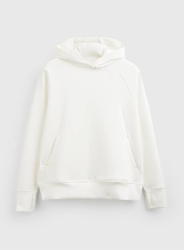 REAKTIV Cream Scuba Longline Hoodie S