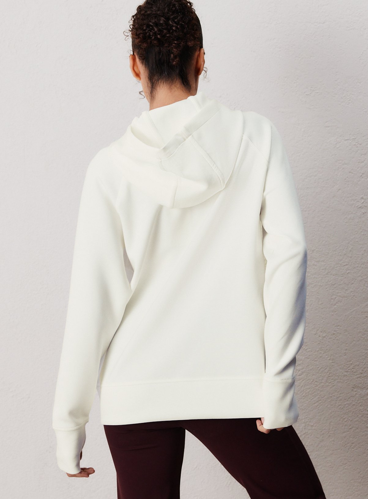 REAKTIV Cream Scuba Longline Hoodie S - Image 5 thumbnail