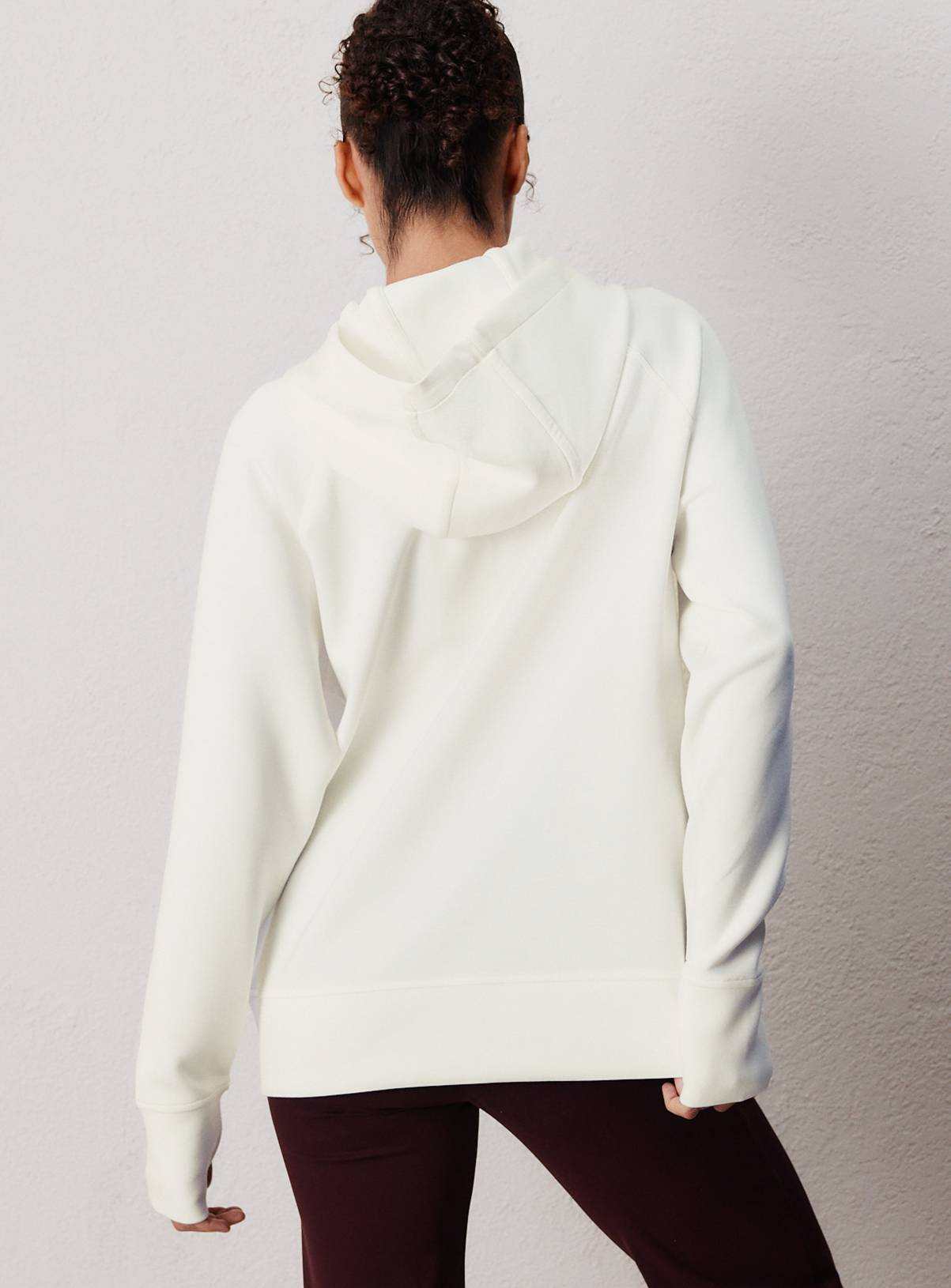 REAKTIV Cream Scuba Longline Hoodie S - Image 5