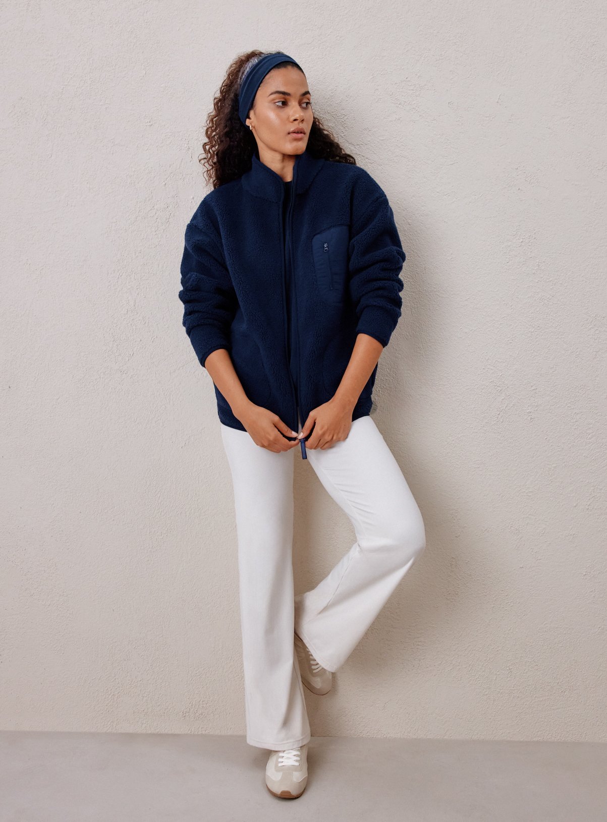REAKTIV Navy Borg Jacket M - Image 2 thumbnail
