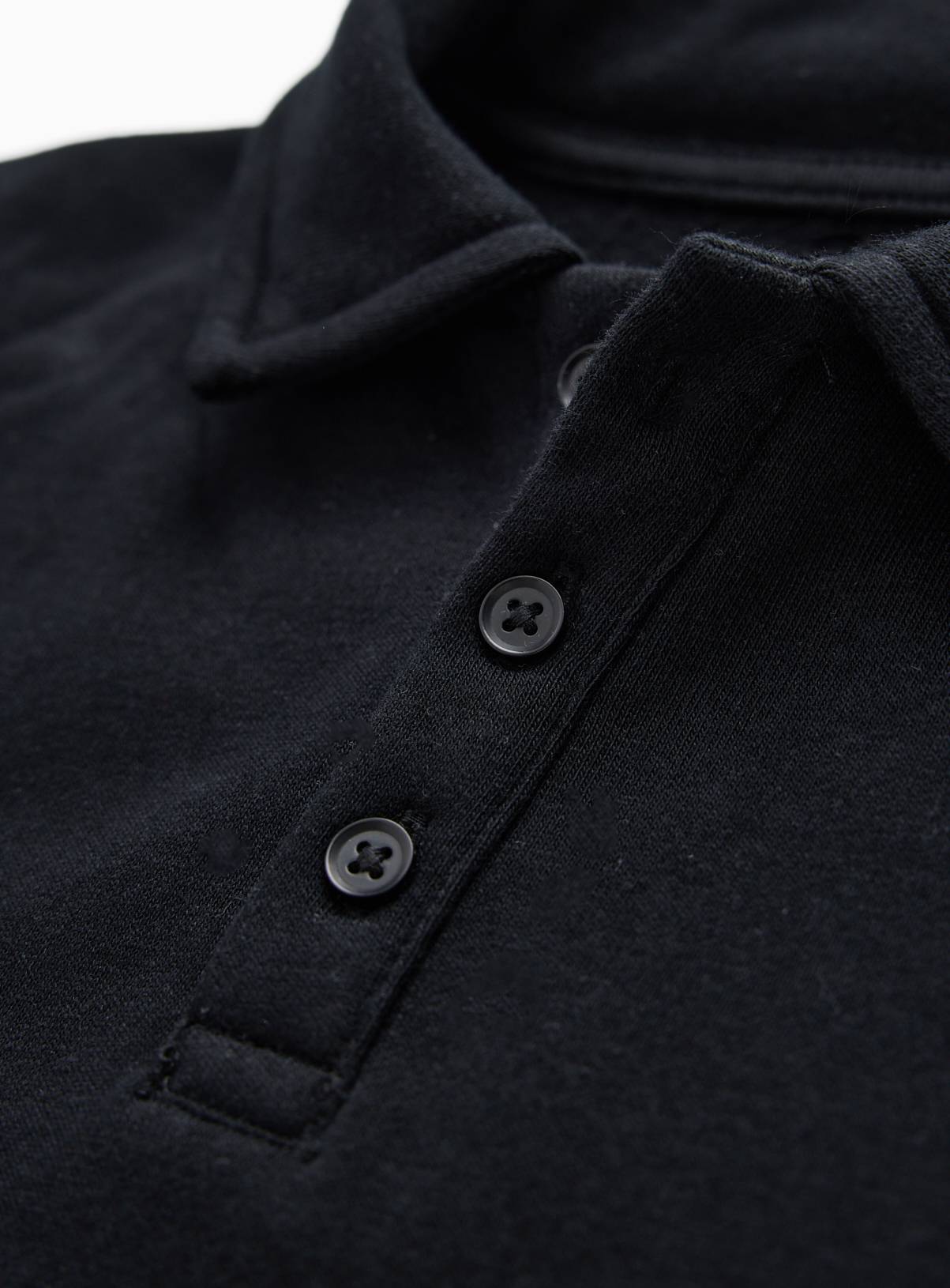 Black Rugby Style Long Sleeve Polo Shirt 9 years - Image 2