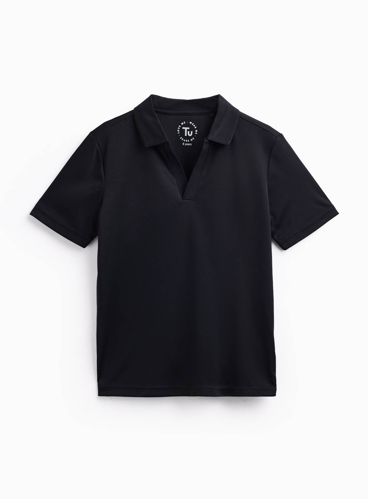 Black Trophy Collar Polo Shirt 4 years - Image 1