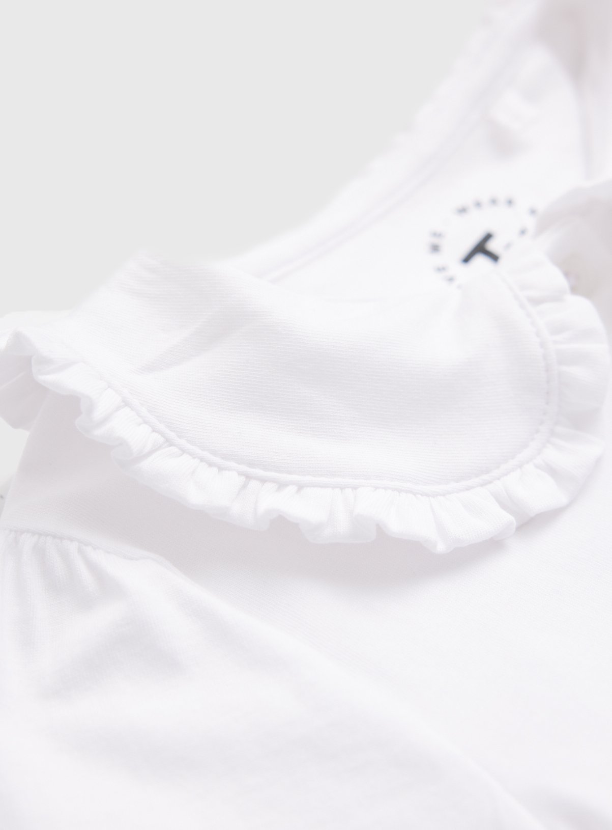 White Cotton Wide Collar Short Sleeve Polo Shirt 8 years - Image 2 thumbnail