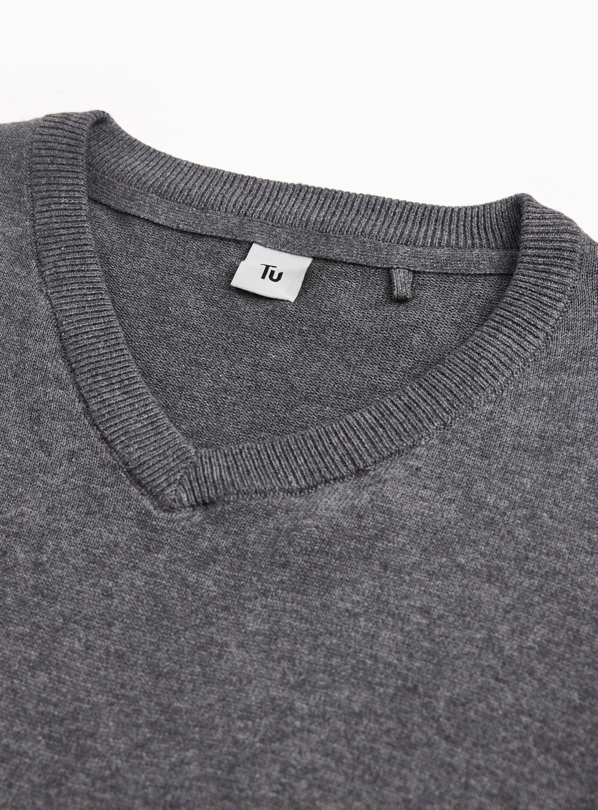 Unisex Grey V Neck Jumper 10 years - Image 2 thumbnail
