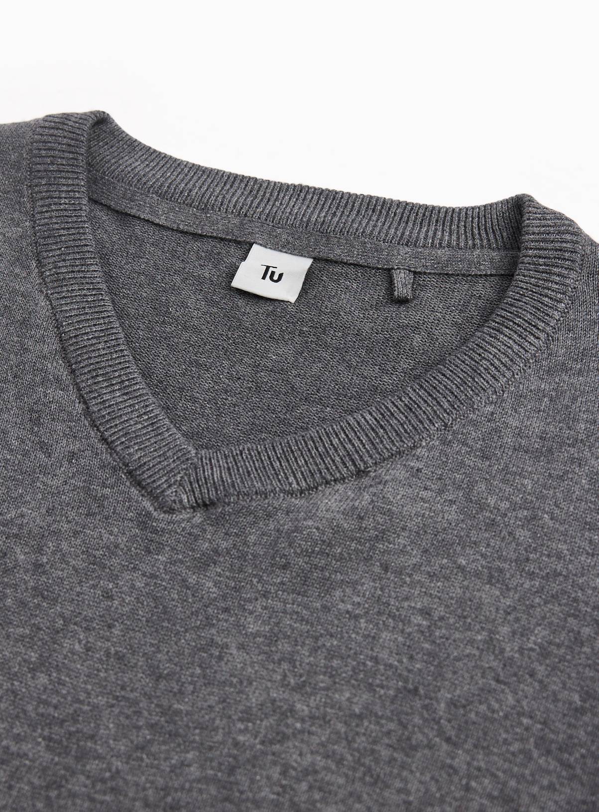 Unisex Grey V Neck Jumper 10 years - Image 2