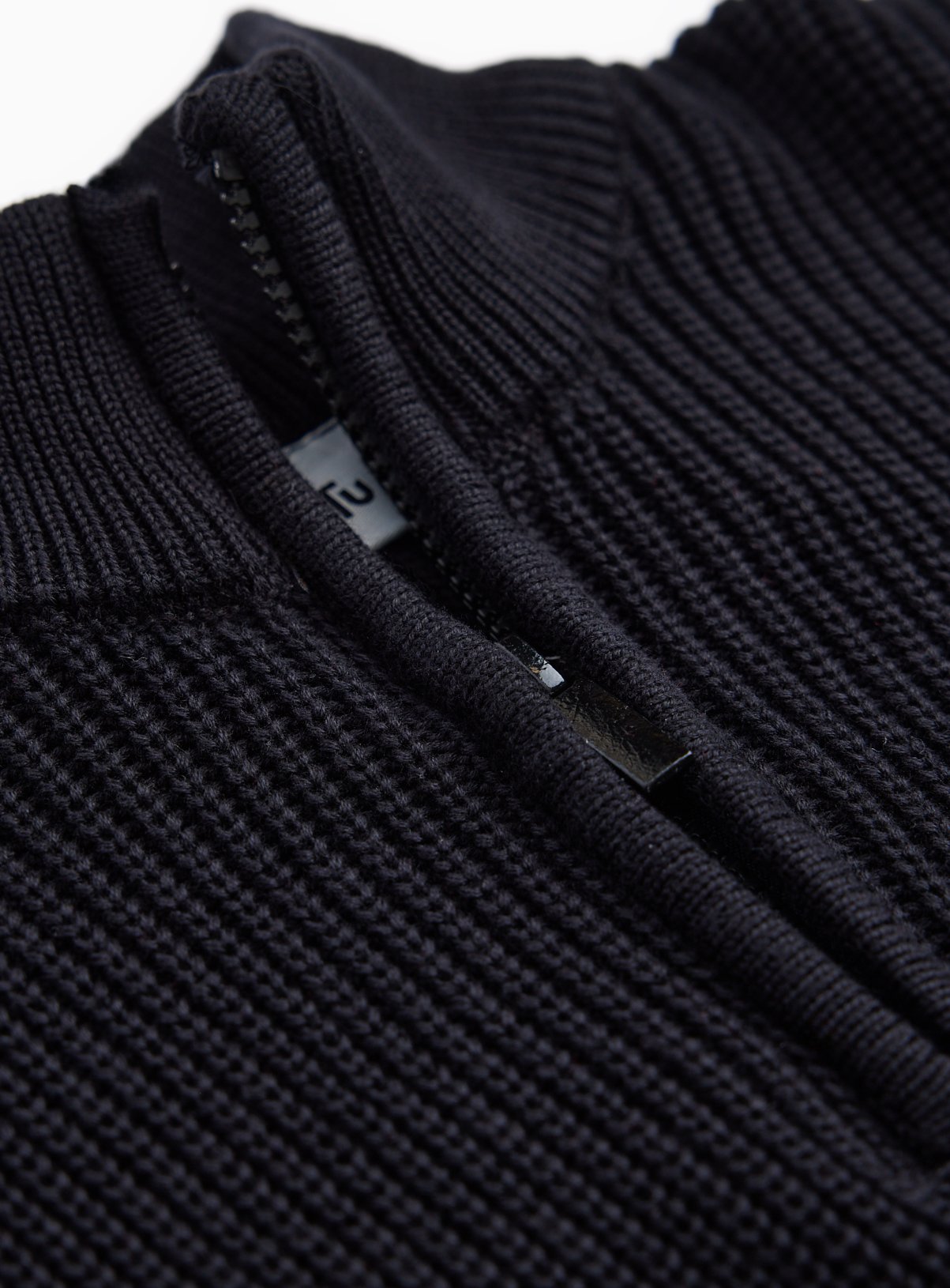 Black Knitted Quarter Zip Jumper 10 years - Image 2 thumbnail