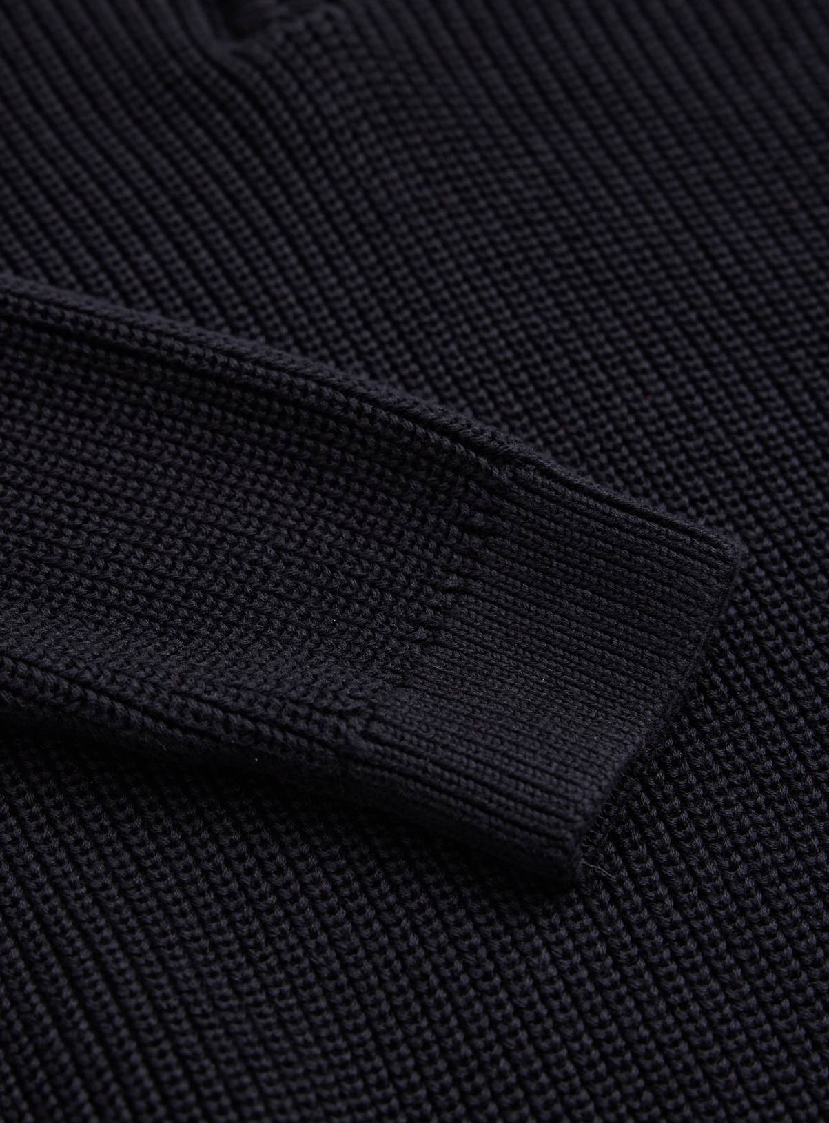 Black Knitted Quarter Zip Jumper 10 years - Image 3