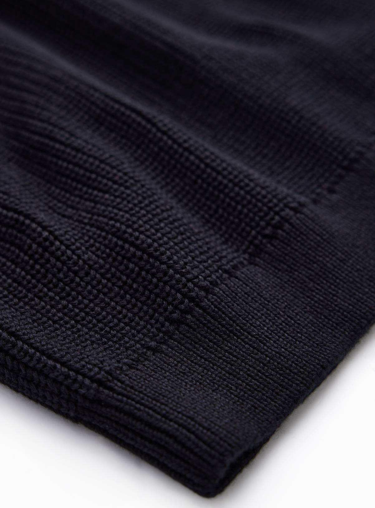 Black Knitted Quarter Zip Jumper 10 years - Image 4