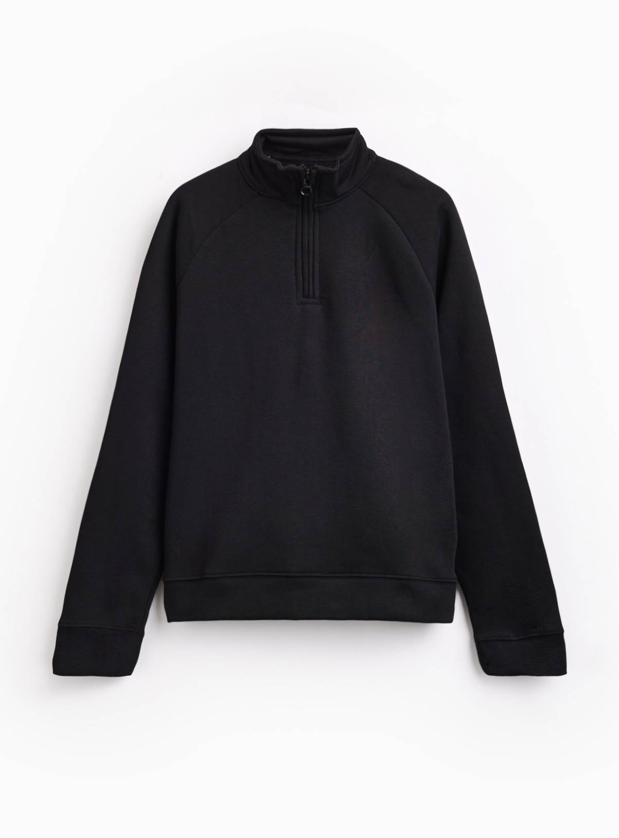Black 3/4 Zip Cotton Rich Sweatshirt 13 years - Image 1
