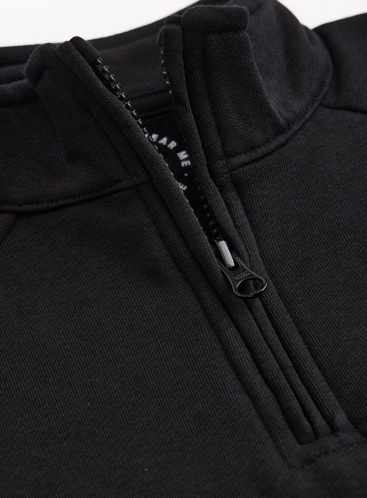 Black 3/4 Zip Cotton Rich Sweatshirt 13 years - Image 2